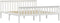 vidaXL - Bedframe - massief - grenenhout - wit - 180x200 - cm