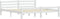 vidaXL - Bedframe - massief - grenenhout - wit - 180x200 - cm