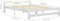 vidaXL - Bedframe - massief - grenenhout - wit - 180x200 - cm