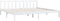 vidaXL - Bedframe - massief - grenenhout - wit - 180x200 - cm