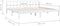 vidaXL - Bedframe - massief - grenenhout - wit - 180x200 - cm