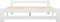 vidaXL - Bedframe - massief - grenenhout - wit - 180x200 - cm
