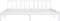 vidaXL - Bedframe - massief - grenenhout - wit - 180x200 - cm