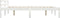 vidaXL - Bedframe - massief - grenenhout - wit - 180x200 - cm
