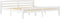 vidaXL - Bedframe - massief - grenenhout - wit - 180x200 - cm
