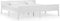 vidaXL - Bedframe - massief - grenenhout - wit - 200x200 - cm
