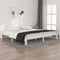 vidaXL - Bedframe - massief - grenenhout - wit - 200x200 - cm