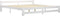 vidaXL - Bedframe - massief - grenenhout - wit - 200x200 - cm