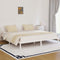 vidaXL - Bedframe - massief - grenenhout - wit - 200x200 - cm