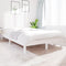 vidaXL - Bedframe - massief - grenenhout - wit - 200x200 - cm