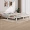 vidaXL - Bedframe - massief - grenenhout - wit - 200x200 - cm