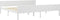 vidaXL - Bedframe - massief - grenenhout - wit - 200x200 - cm