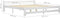 vidaXL - Bedframe - massief - grenenhout - wit - 200x200 - cm