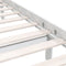 vidaXL - Bedframe - massief - grenenhout - wit - 200x200 - cm
