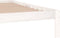 vidaXL - Bedframe - massief - grenenhout - wit - 200x200 - cm