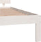 vidaXL - Bedframe - massief - grenenhout - wit - 200x200 - cm