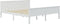 vidaXL - Bedframe - massief - grenenhout - wit - 200x200 - cm