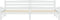 vidaXL - Bedframe - massief - grenenhout - wit - 200x200 - cm