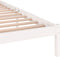 vidaXL - Bedframe - massief - grenenhout - wit - 200x200 - cm