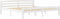vidaXL - Bedframe - massief - grenenhout - wit - 200x200 - cm