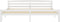 vidaXL - Bedframe - massief - grenenhout - wit - 200x200 - cm