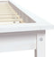 vidaXL - Bedframe - massief - grenenhout - wit - 200x200 - cm