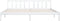 vidaXL - Bedframe - massief - grenenhout - wit - 200x200 - cm