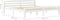 vidaXL - Bedframe - massief - grenenhout - wit - 200x200 - cm