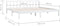vidaXL - Bedframe - massief - grenenhout - wit - 200x200 - cm