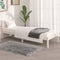 vidaXL - Bedframe - massief - grenenhout - wit - 75x190 - cm
