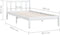 vidaXL - Bedframe - massief - grenenhout - wit - 75x190 - cm
