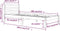 vidaXL - Bedframe - massief - grenenhout - wit - 75x190 - cm