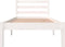 vidaXL - Bedframe - massief - grenenhout - wit - 75x190 - cm