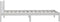 vidaXL - Bedframe - massief - grenenhout - wit - 75x190 - cm