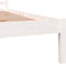 vidaXL - Bedframe - massief - grenenhout - wit - 75x190 - cm