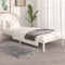 vidaXL - Bedframe - massief - grenenhout - wit - 90x190 - cm