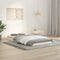 vidaXL - Bedframe - massief - grenenhout - wit - 90x190 - cm