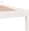 vidaXL - Bedframe - massief - grenenhout - wit - 90x190 - cm