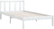 vidaXL - Bedframe - massief - grenenhout - wit - 90x190 - cm