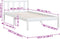vidaXL - Bedframe - massief - grenenhout - wit - 90x200 - cm