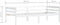 vidaXL - Bedframe - massief - grenenhout - wit - 90x200 - cm