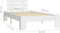 vidaXL - Bedframe - massief - grenenhout - wit - 90x200 - cm