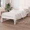 vidaXL - Bedframe - massief - grenenhout - wit - 90x200 - cm