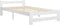 vidaXL - Bedframe - massief - grenenhout - wit - 90x200 - cm