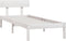 vidaXL - Bedframe - massief - grenenhout - wit - 90x200 - cm