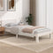 vidaXL - Bedframe - massief - grenenhout - wit - 90x200 - cm
