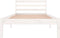 vidaXL - Bedframe - massief - grenenhout - wit - 90x200 - cm