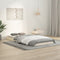 vidaXL - Bedframe - massief - grenenhout - wit - 90x200 - cm
