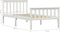 vidaXL - Bedframe - massief - grenenhout - wit - 90x200 - cm