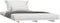 vidaXL - Bedframe - massief - grenenhout - wit - 90x200 - cm